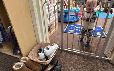 Why do we remove our shoes in the infant room?